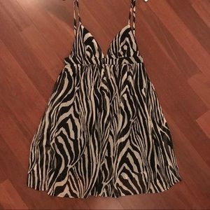 Zebra stripe mini dress